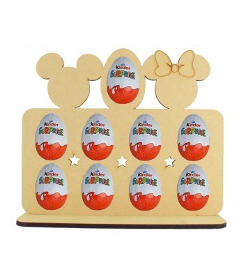 6mm Mouse Heads Themed Plaque Kinder Egg Holder on a Stand